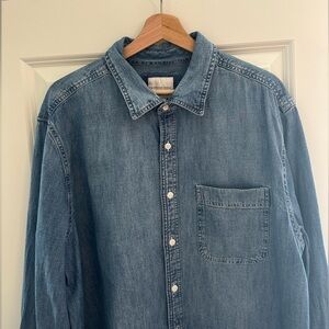 American Eagle Super Soft Denim Everyday Shirt - Size XL Tall